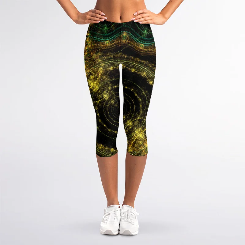 Epic Deals Steampunk Fractal Print Women's Capri Leggings