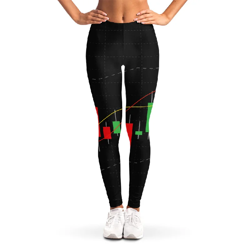 Deal Dash Stock Market Candlestick Print Women's Leggings