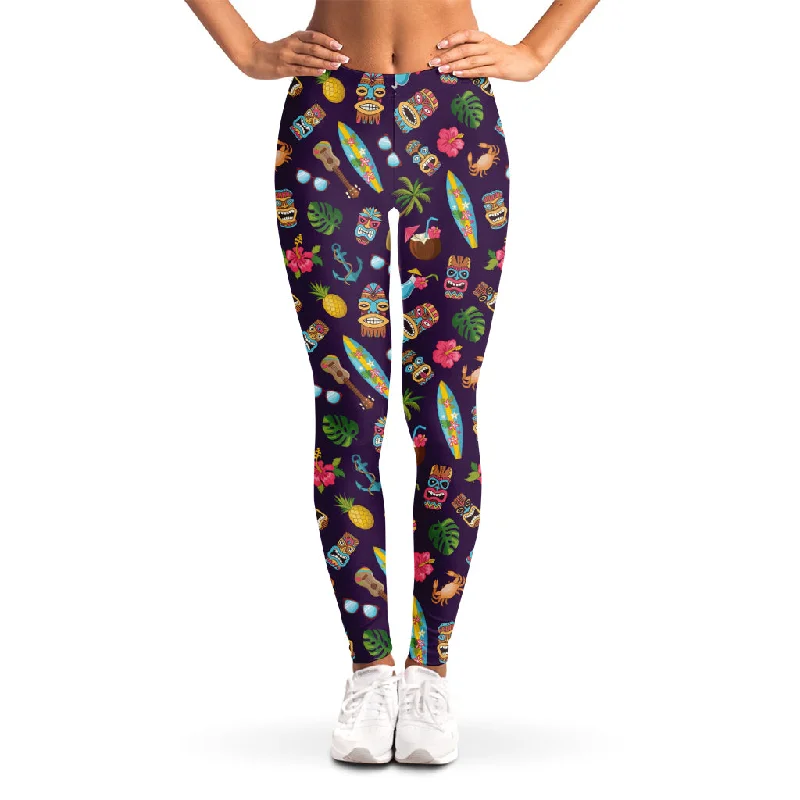Final Sale Summer Totem Pattern Print Women's Leggings