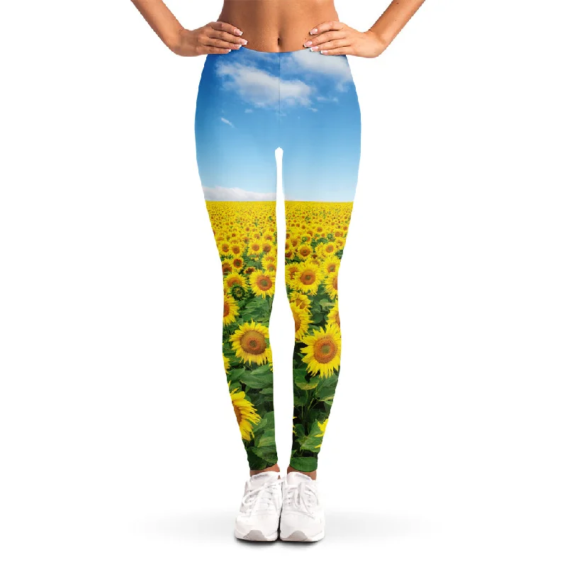 Buy More, Save More Sunflower Field Print Women's Leggings