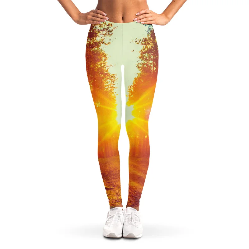 Price Reduction Sunrise Forest Print Women's Leggings