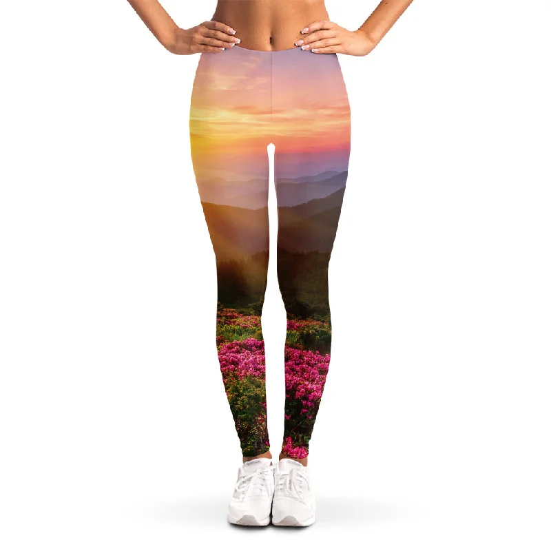Online Only Sunrise Mountain Print Women's Leggings