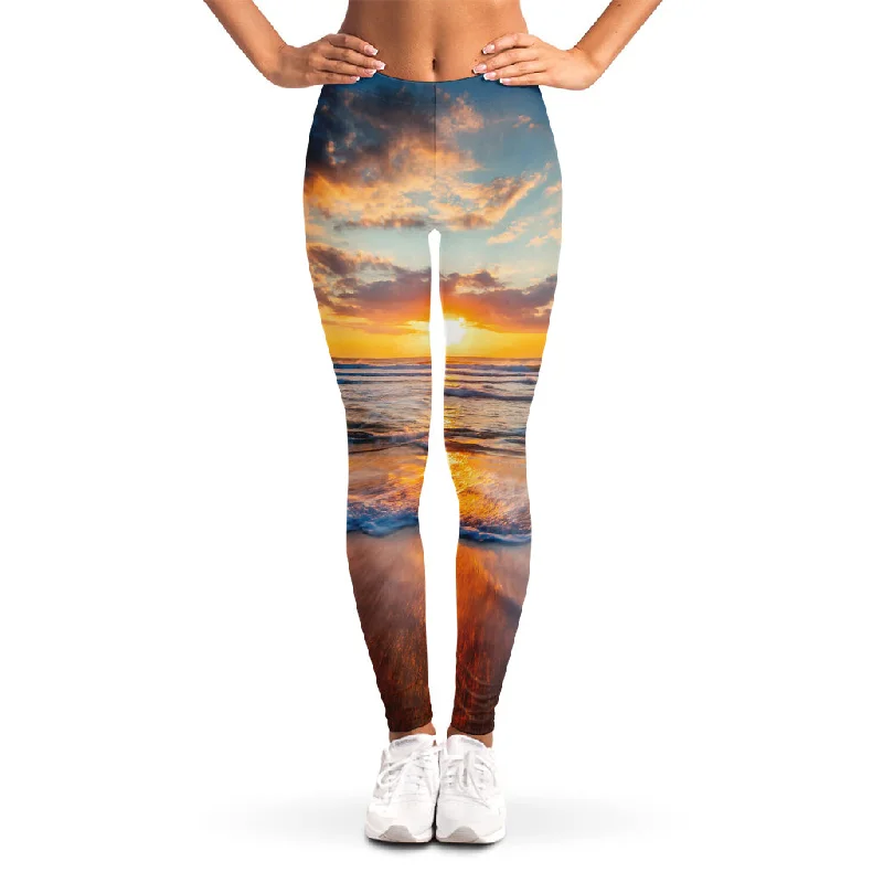 Reduced Prices Sunrise Wave Print Women's Leggings
