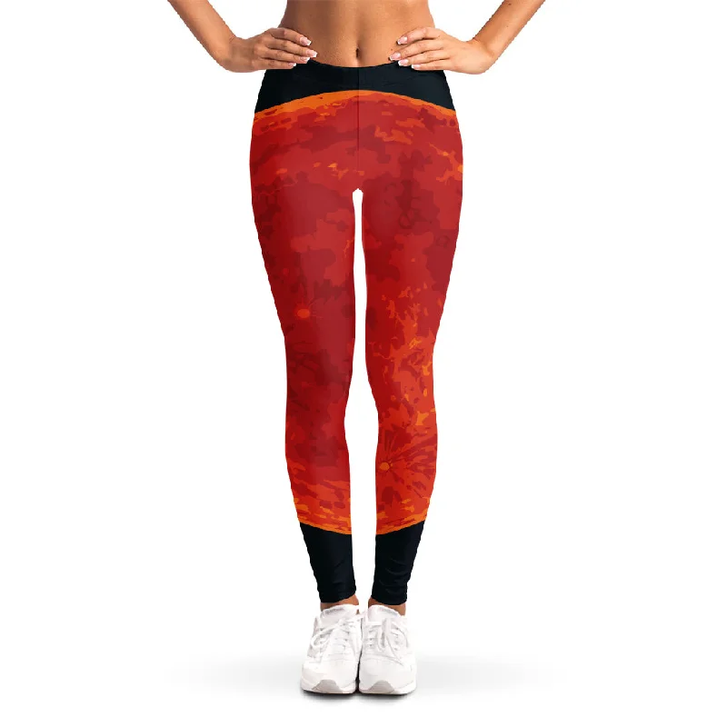 Extra Savings Super Blood Moon Lunar Eclipse Print Women's Leggings