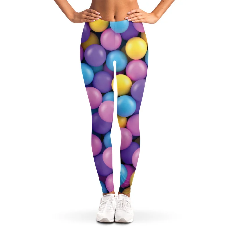 Deal Alert Sweet Candy Ball Pattern Print Women's Leggings