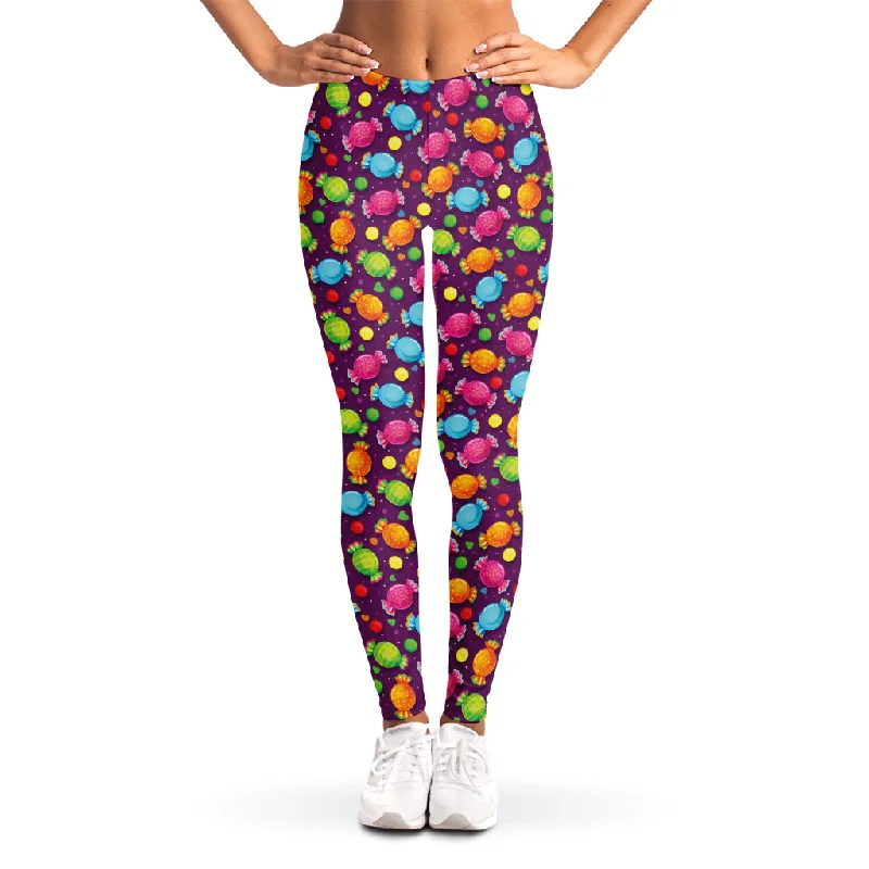 Crazy Deals Sweet Candy Pattern Print Women's Leggings