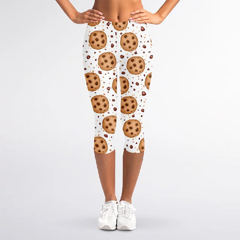 Overstock Sweet Cookie Pattern Print Women's Capri Leggings