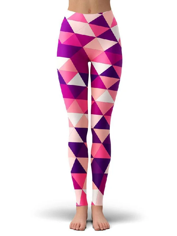 Early Bird Discount Triangulate Pink Leggings