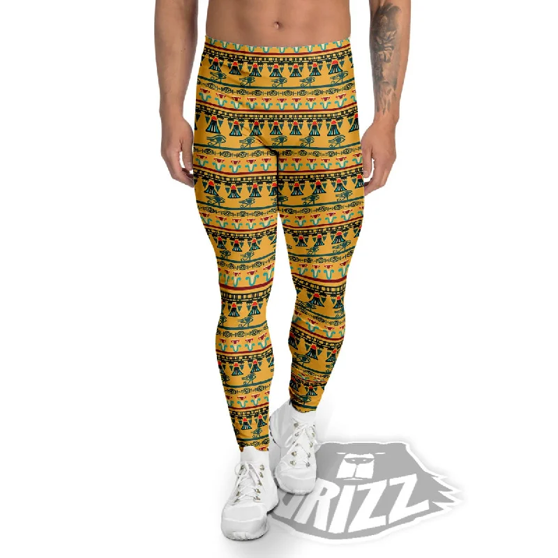New Markdowns Tribal Egyptian Print Pattern Men's Leggings