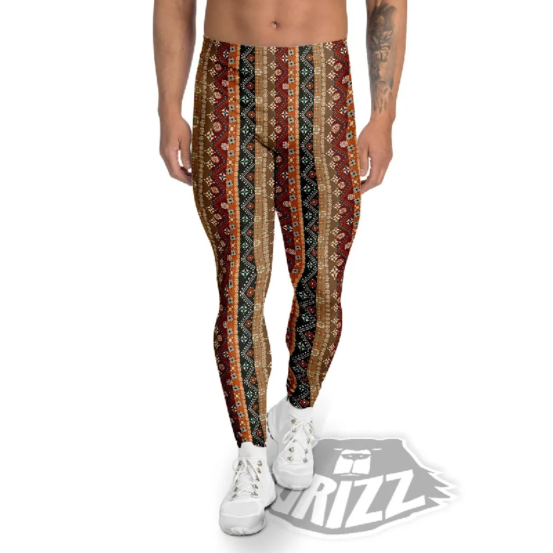Price Reduction Tribal Ethnic Boho Print Pattern Men's Leggings