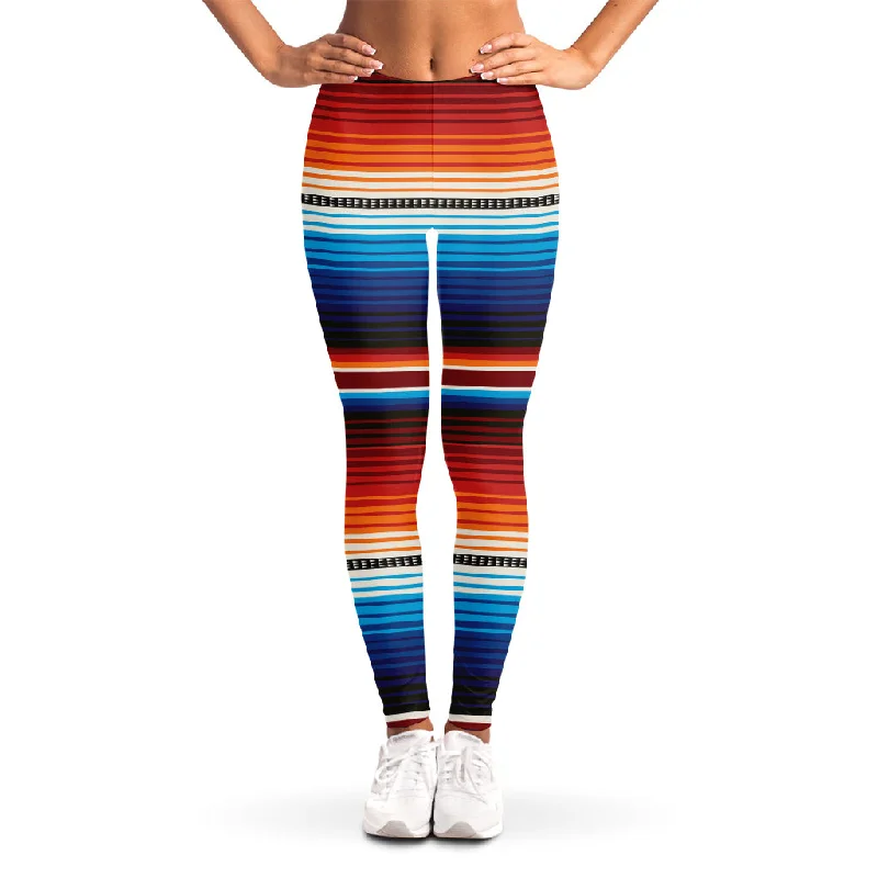 Closeout Sale Tribal Mexican Blanket Pattern Print Women's Leggings