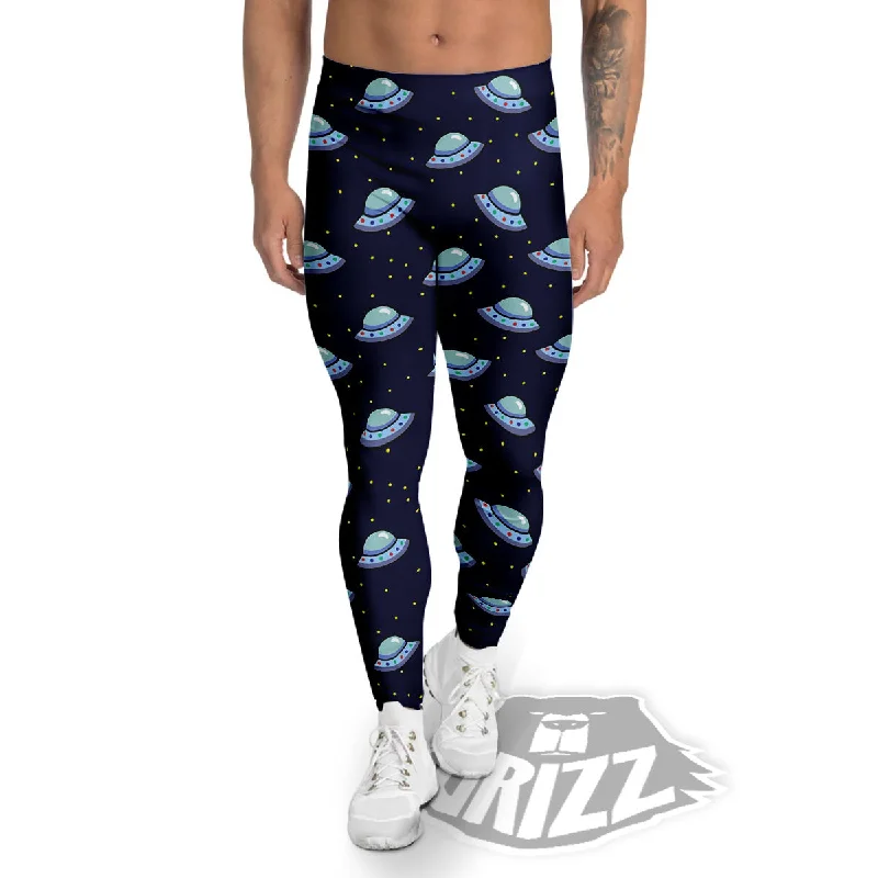 Flash Deals UFO Galaxy Print Pattern Men's Leggings