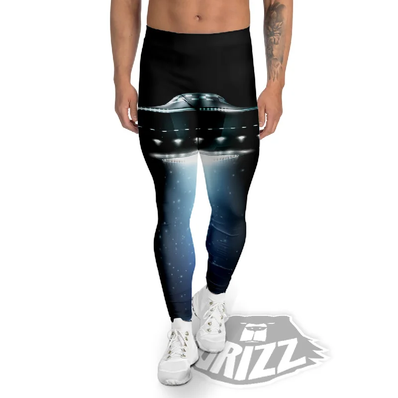 Crazy Savings UFO Night Dark Print Men's Leggings