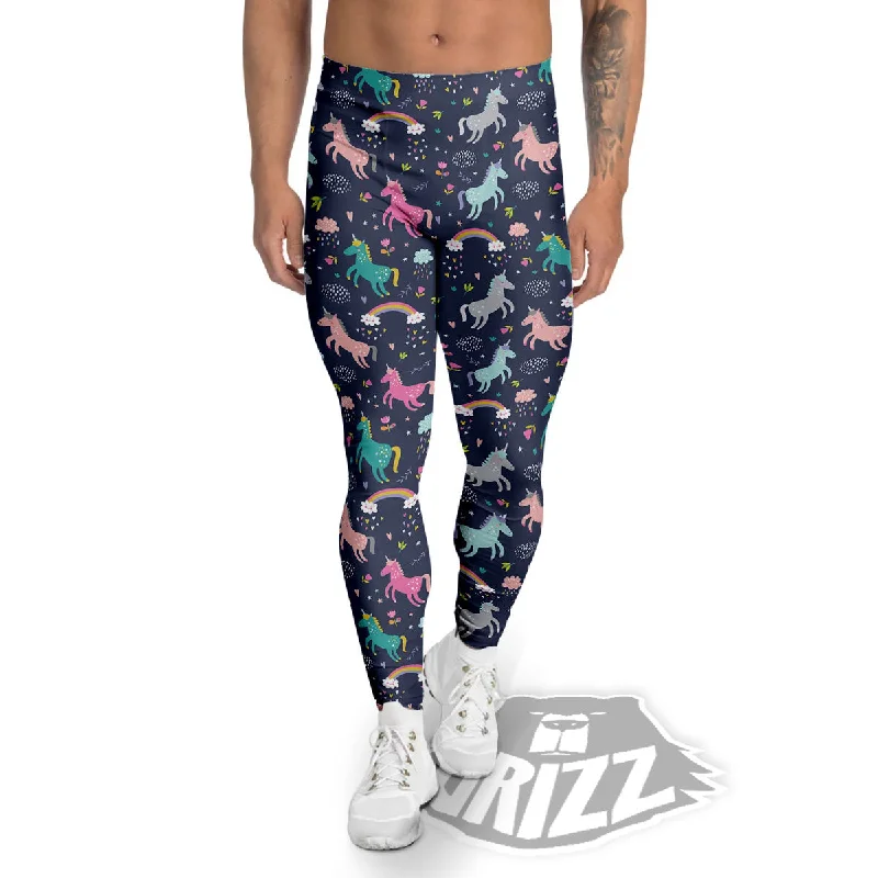 YEAR-End Clearance Unicorn Doodle Print Pattern Men's Leggings