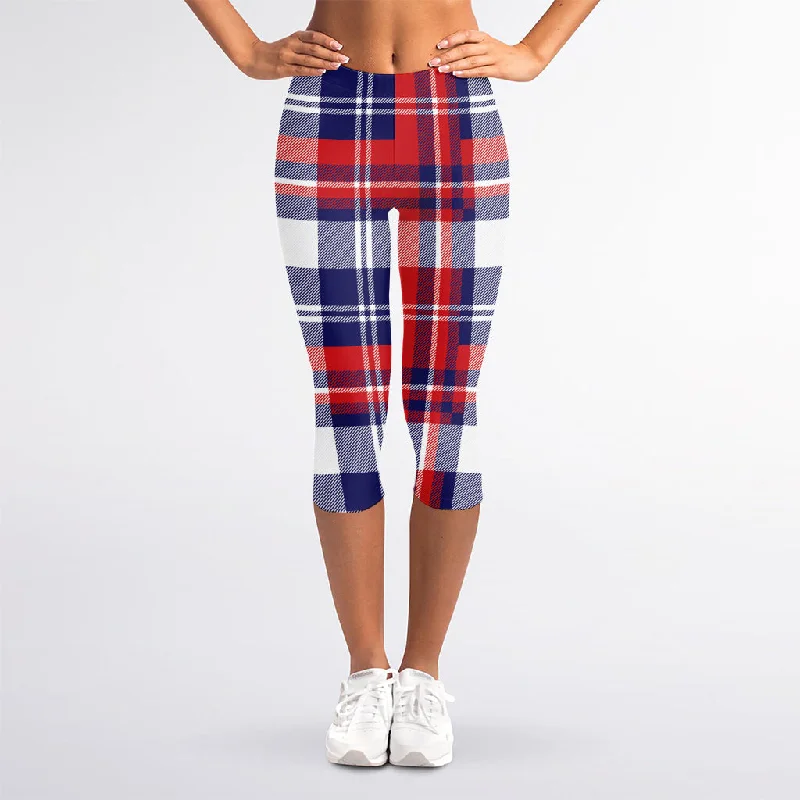 Super Bargain USA Plaid Pattern Print Women's Capri Leggings