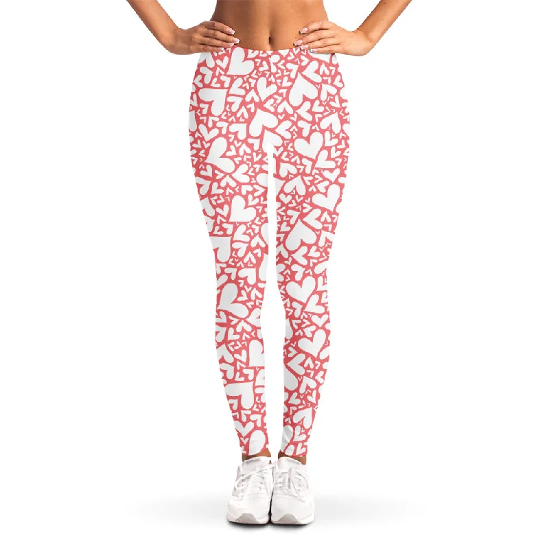 New Markdowns Valentine's Day Heart Pattern Print Women's Leggings
