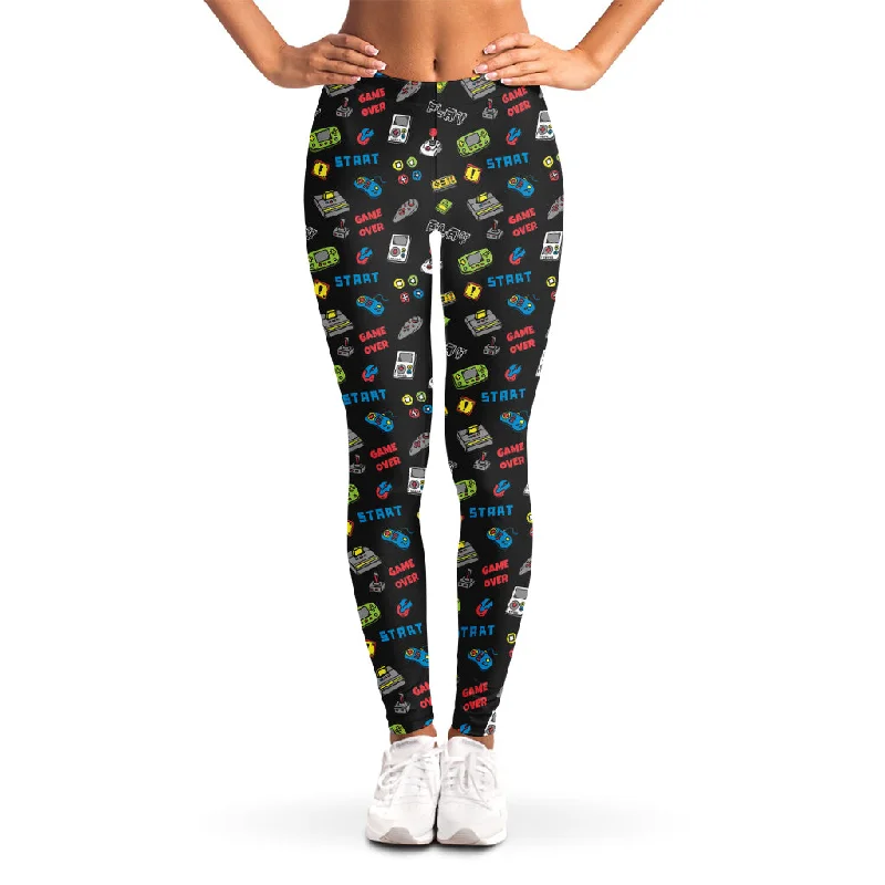 Instant Discount Video Game Gadgets Pattern Print Women's Leggings