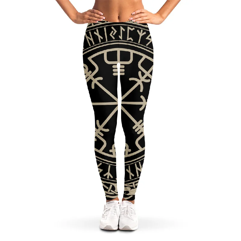 Deal Dash Viking Vegvisir Print Women's Leggings