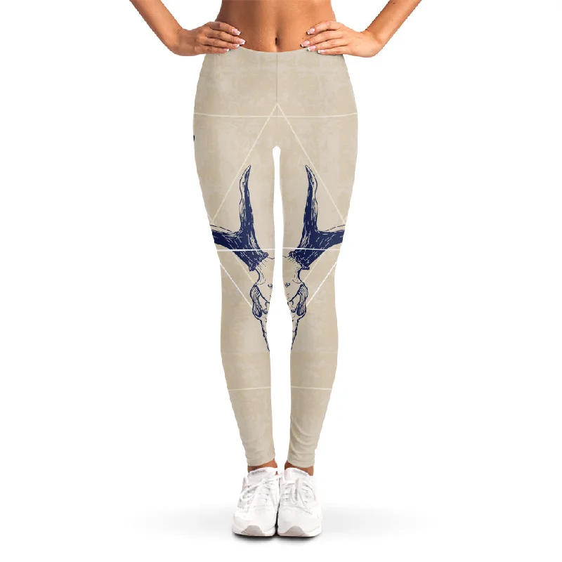 Quick Sale Vintage Deer Skull Print Women's Leggings