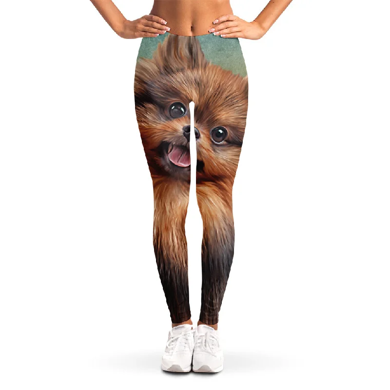 Weekend Special Vintage Pomeranian Portrait Women's Leggings
