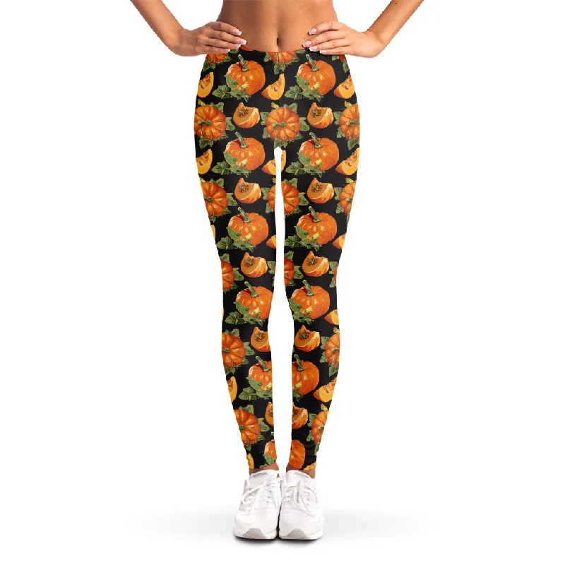 Limited Stock Vintage Pumpkin Pattern Print Women's Leggings