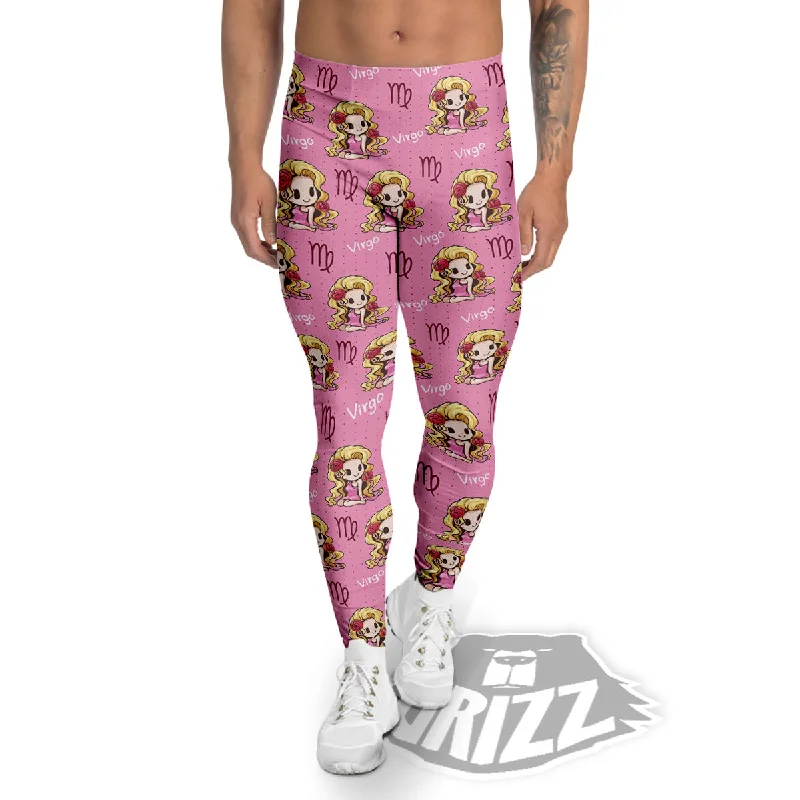 Final Markdown Virgo Cute Cartoon Print Pattern Men's Leggings