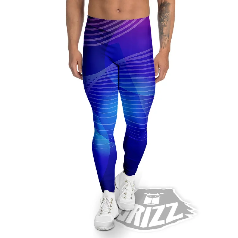 Instant Savings Wave EDM Print Men's Leggings