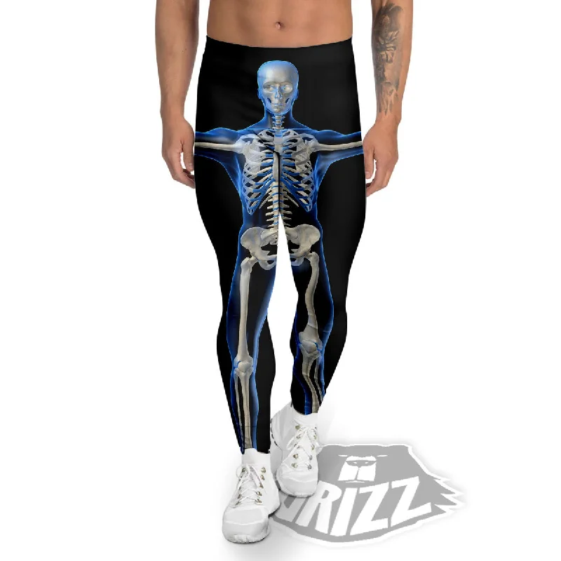 Extra Savings X-Ray Human Skeleton Print Men's Leggings