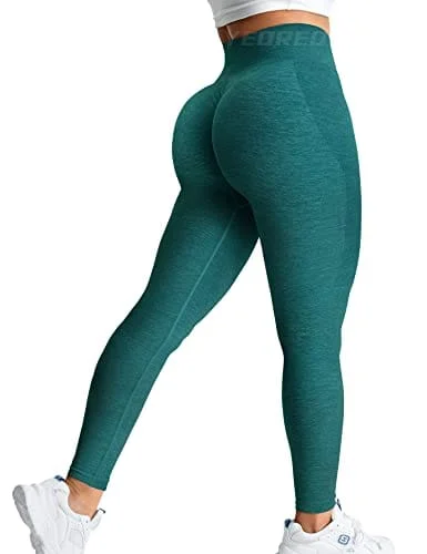 Clearance Sale YEOREO Womens Amplify Leggings High Waisted Seamless Scrunch Legging Active Running Yoga Pant