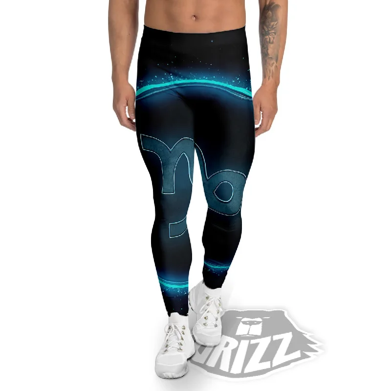 Savings Galore Zodiac Sign Blue Capricorn Print Men's Leggings