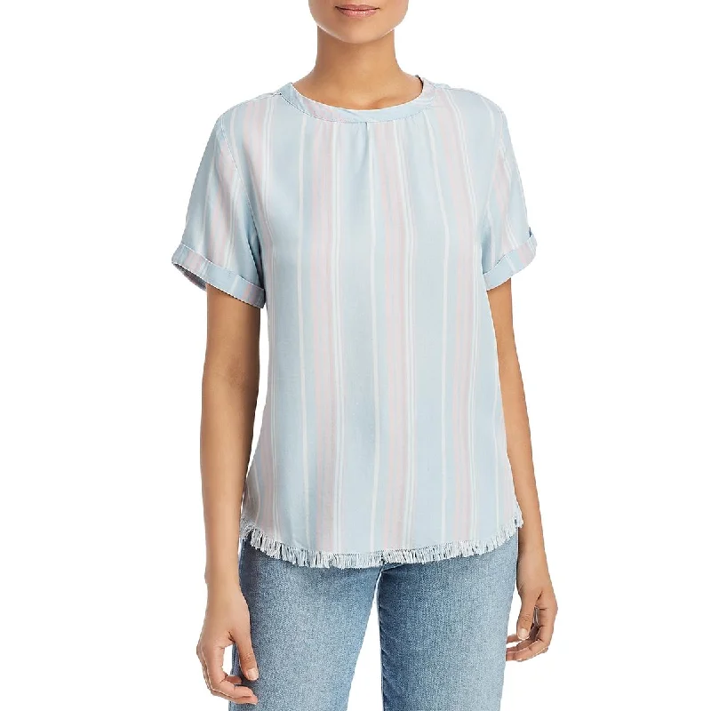 Mega Sale A+A Collection Womens Hi-Low Denim Top