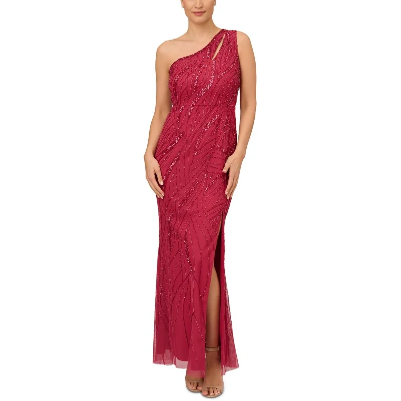 Mega Sale Adrianna Papell Womens Embellished Mesh Evening Dress