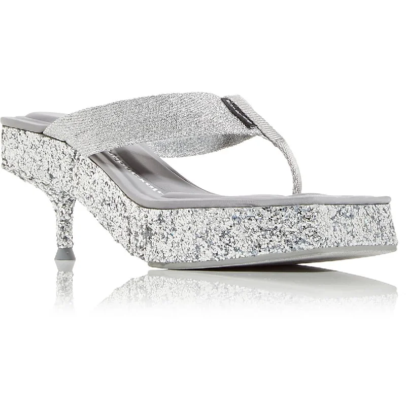 Deep Discounts Alexander Wang Womens Jessie Metallic Glitter Heels
