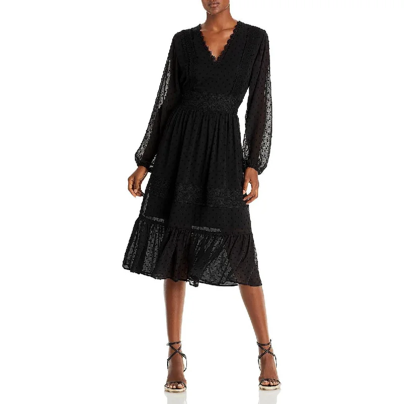 Price Rollback Aqua Womens Applique Cotton Midi Dress