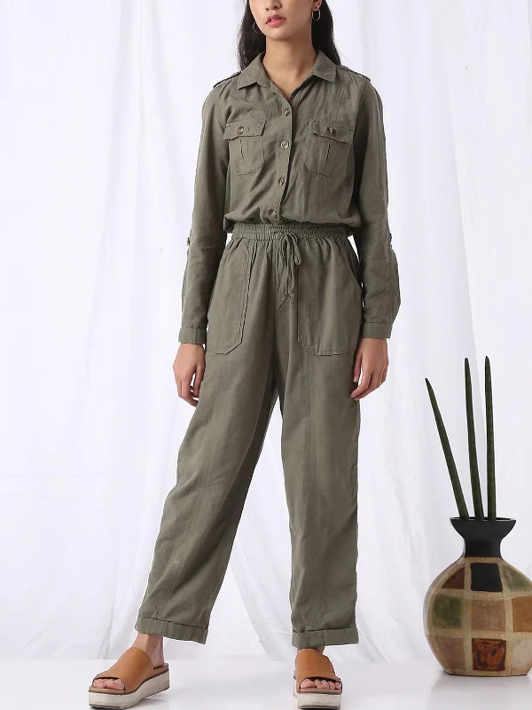 Bonus Savings Aviator Jumpsuit Green