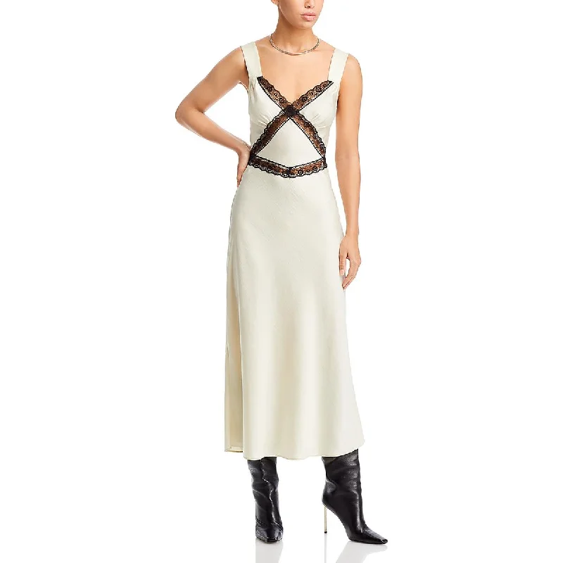 Price Drop Alert Bardot Womens Emory Lace Trim Long Slip Dress