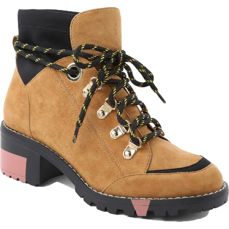 Limited Edition BCBGeneration Nalli Women's Suede Mixed Media Lace-Up Hiker Bootie