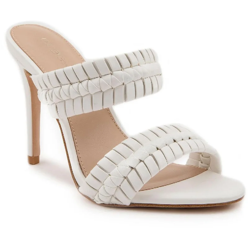 Daily Deals BCBGeneration Womens Jendi Faux Leather Woven Heel Sandals