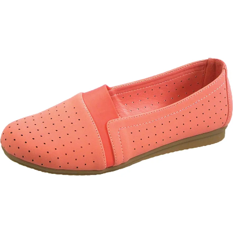 Fantastic Deals Beacon Womens Lenore Perforated Slip-On Flats