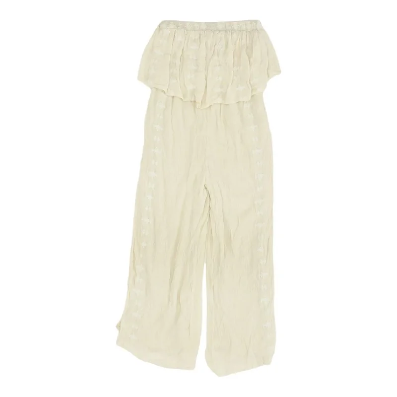 YEAR-End Clearance Beige Solid Jumpsuit