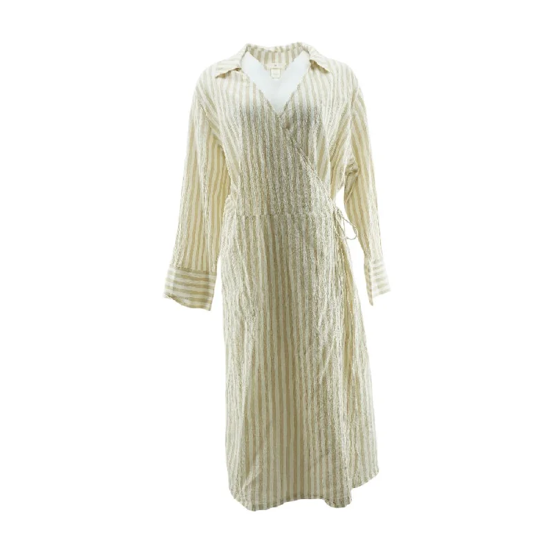Stock Up and Save Beige Striped Maxi Dress