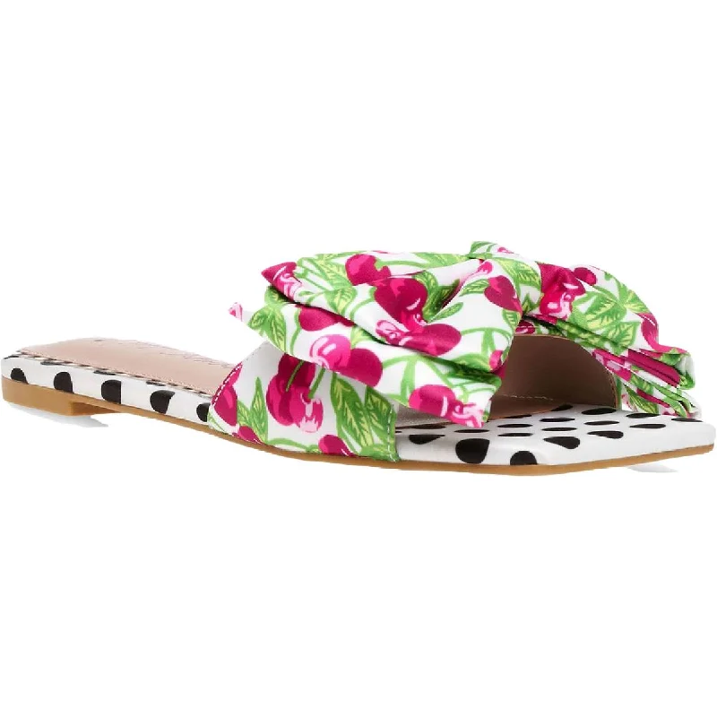 Early Access Betsey Johnson Womens Daisy Comfort Insole Slip On Slides
