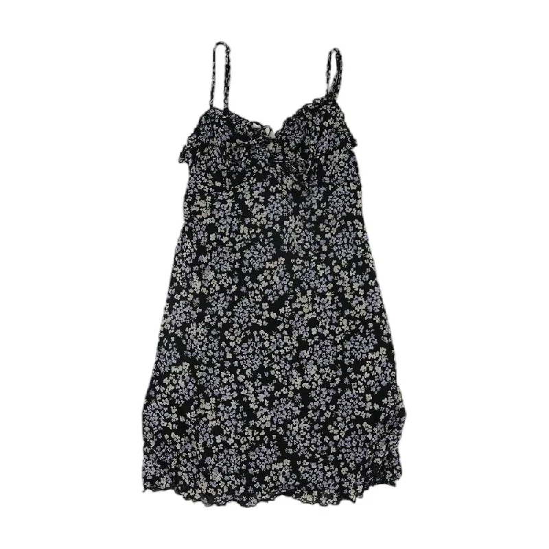 Overstock Black Floral Midi Dress