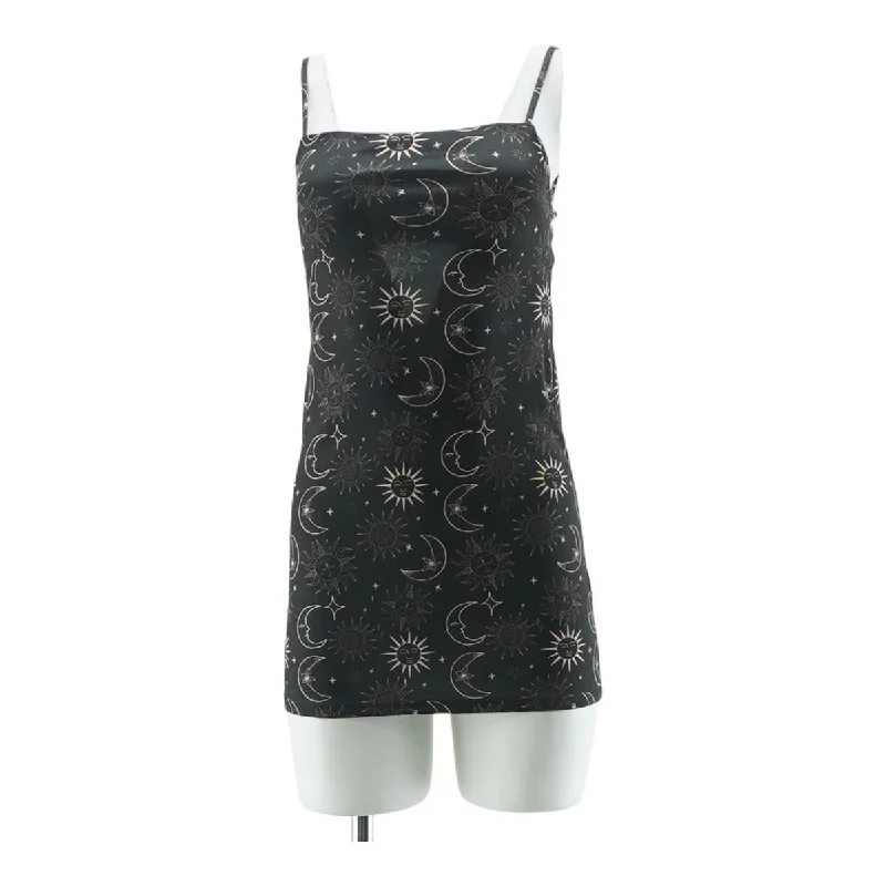 Clearance Items Black Graphic Mini Dress