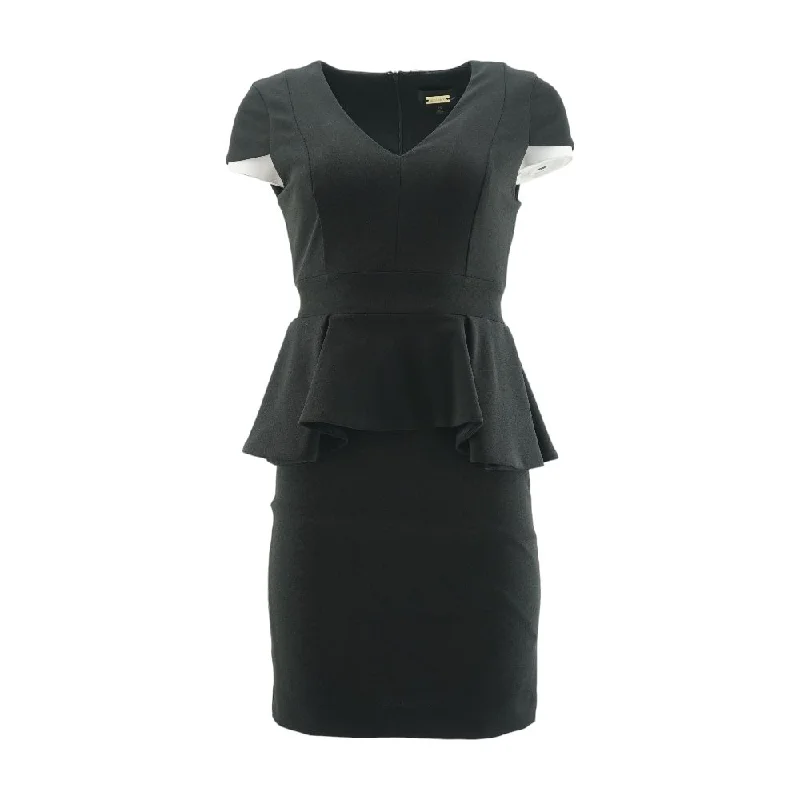 Customer Appreciation Sale Black Solid Midi Dress