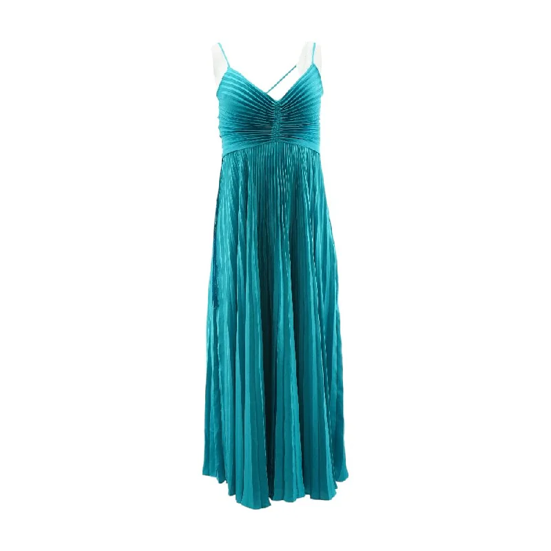 Closeout Blue Solid Maxi Dress