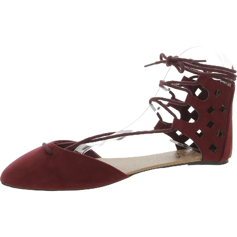 New Markdowns Charles Albert Womens Justeen Suede Ankle Ballet Flats