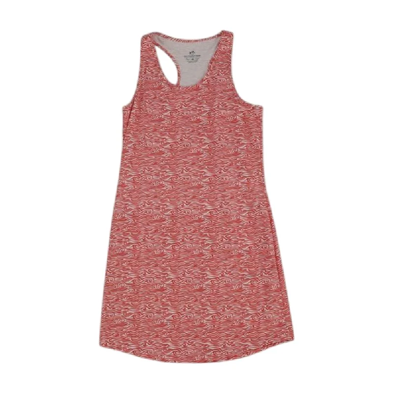 Shop and Save Coral Graphic Midi Dress