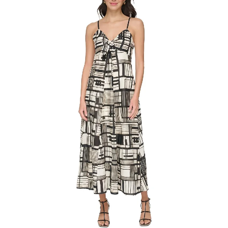 Exclusive Offers DKNY Womens Cotton Patterned Midi Dress