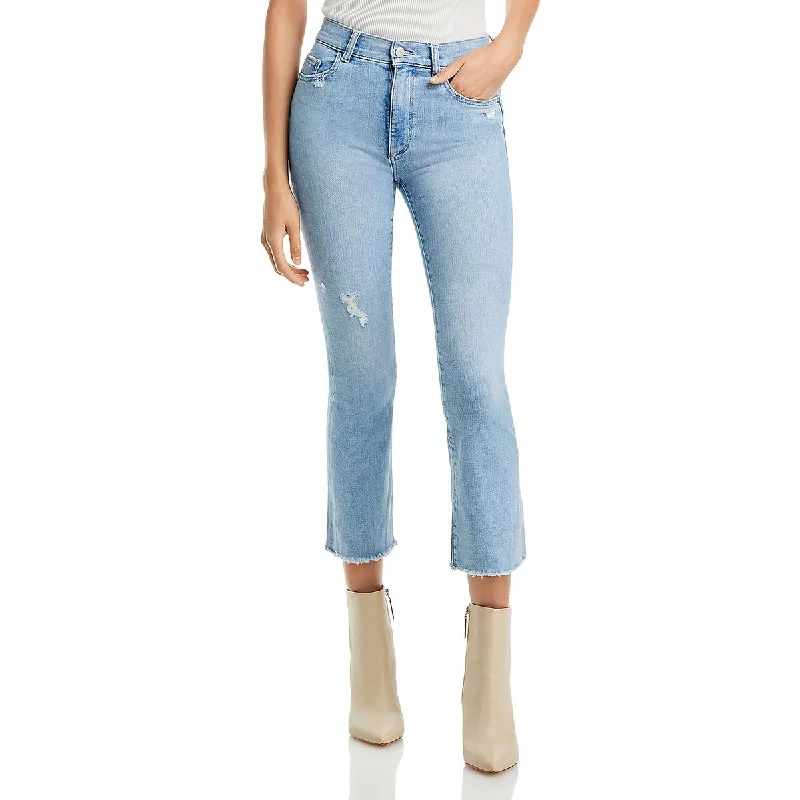 Closeout DL1961 Womens High Rise Cropped Flared Jeans